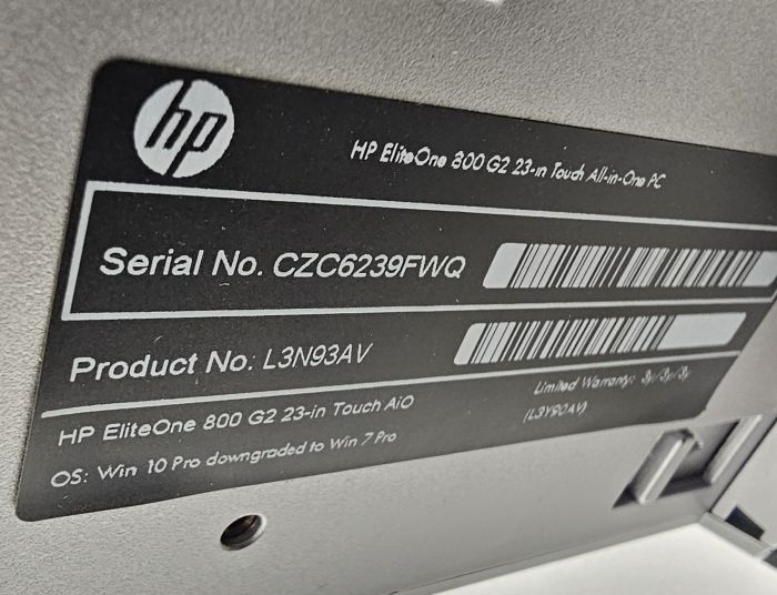 Pantalla para la cocina táctil HP Elite One 800 i5 RAM8 SSD240