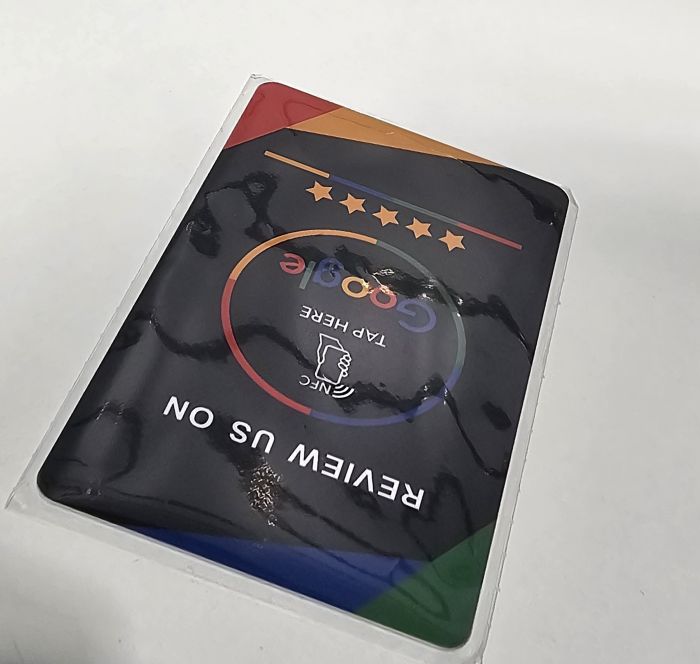 Tarjeta NFC para Reseñas de Google (negro)