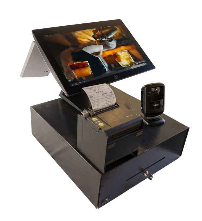 TPV completo BAR Restaurante HPRP9 táctil solo i3 Ram16 SSD240