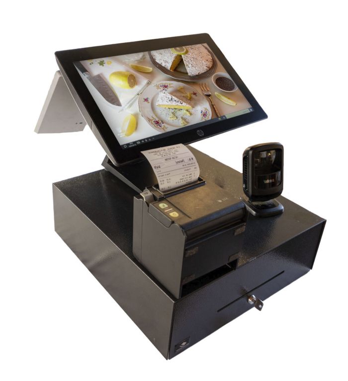 TPV tactíl Completo Cafetería HP RP9 i5 12ram 120ssd +Pereferico