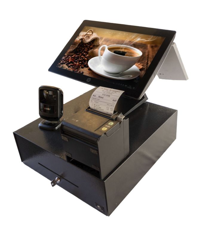 Kit TPV Cafetería Panadería HP RP9 i3 8ram 240ssd +Pereferico