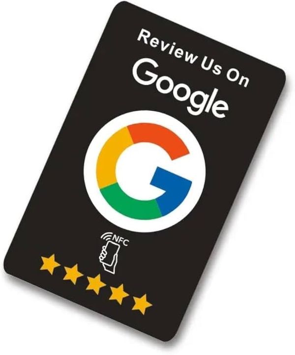 Tarjeta NFC para Reseñas de Google (negro)