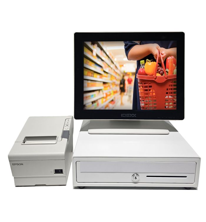 Pack TPV blanco táctil Oxho i3 RAM8 SSD240 +Pereferico Nuevo