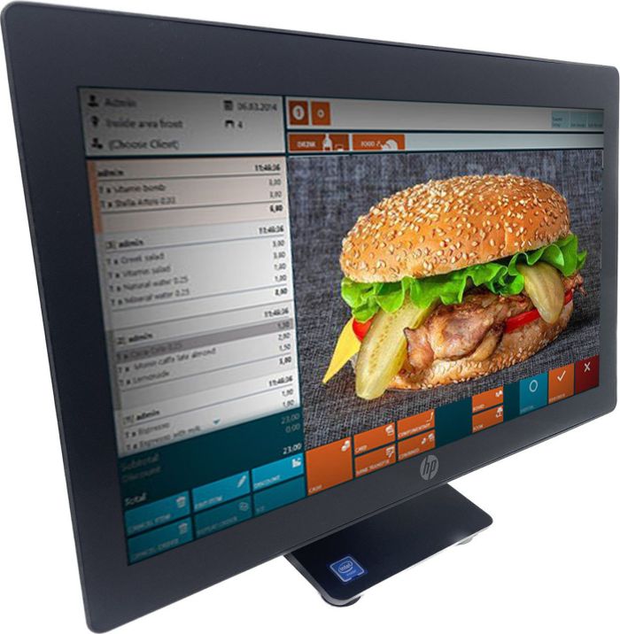 TPV táctil solo Restaurante HP RP9G1 G,8RAM 120SSD +Pereferico