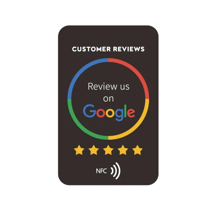 Tarjeta NFC para Reseñas de Google (negro)